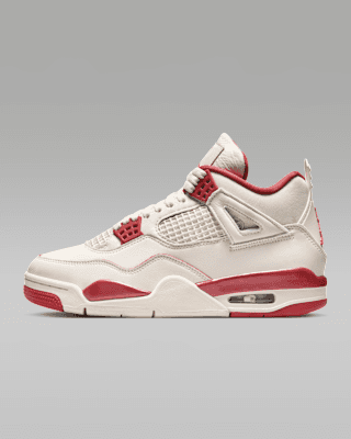 Air Jordan 4 Retro 'Pale Ivory and Tough Red' Women's Shoes
