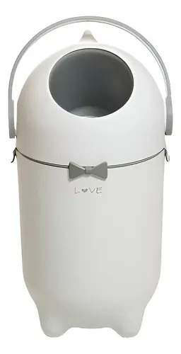 Tacho Para Pañales Cesto Hermético Anti Olores 2789 Love Color Blanco