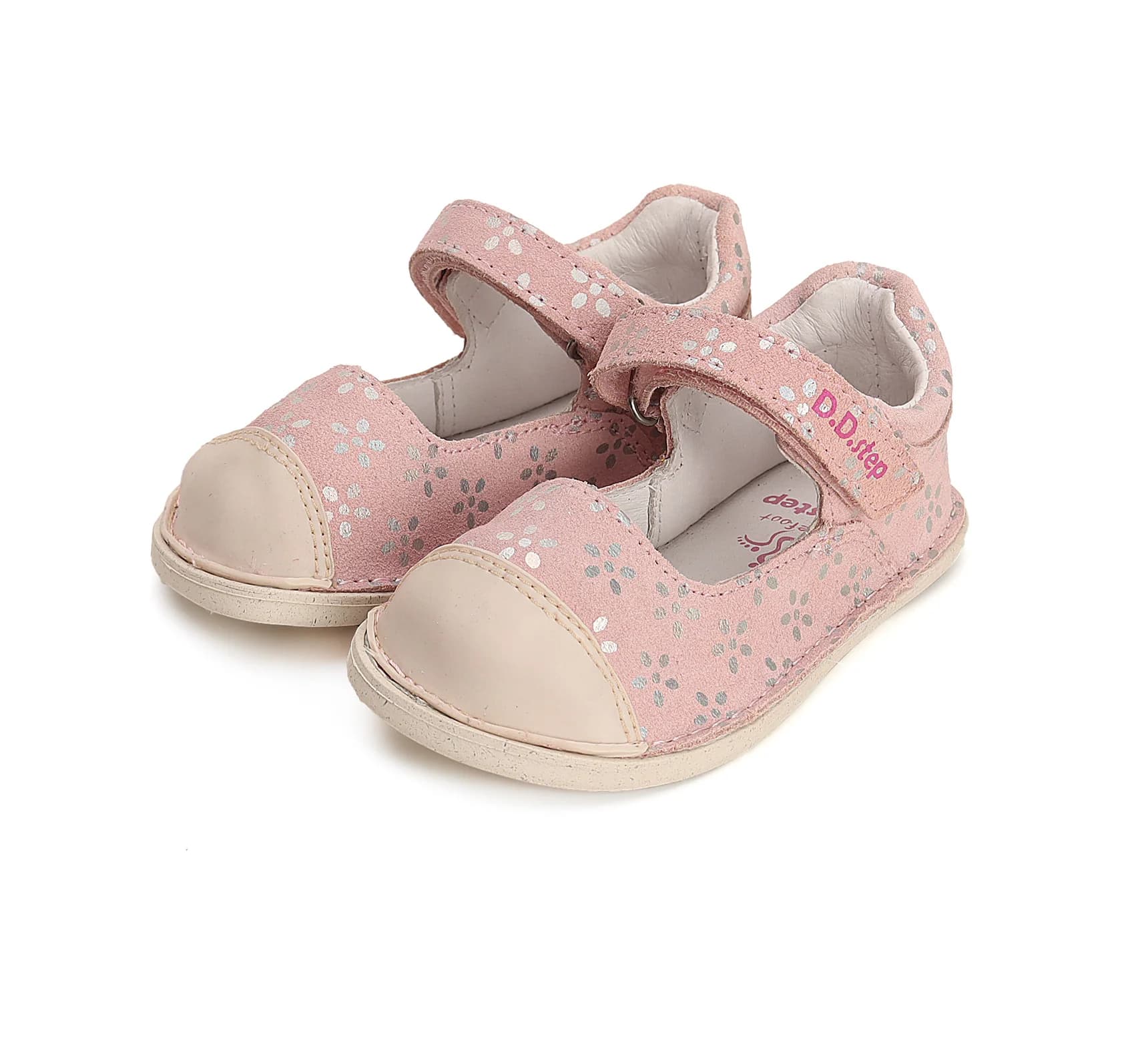 D.D.Step lahtisemad nahast barefoot kingad, Pink+lilled- 085 — Hellyk