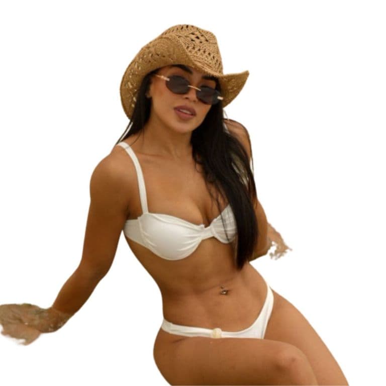 Bikini con varillas bajo busto 2 piezas
