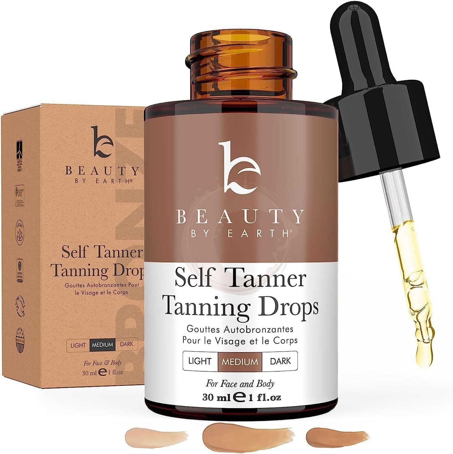 Self Tanning Drops - Natural & Organic Ingredients for Streak-Free Tan