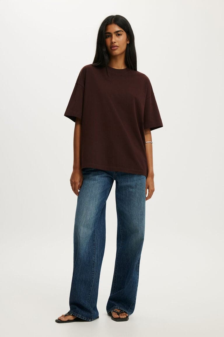Women’s Brown Camiseta - Boxy Short Sleeve Tee | Cotton On Brazilicon/flag/ukUAE Flag biggericon/flag/ukUAE Flag biggericon/flag/ukUAE Flag bigger