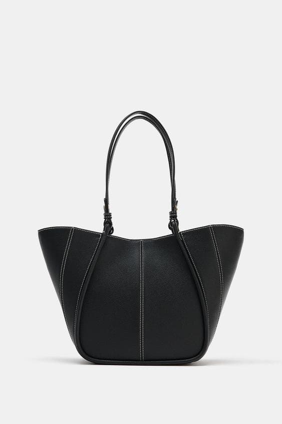 MIDI TOTE BAG WITH HANDLE DETAIL