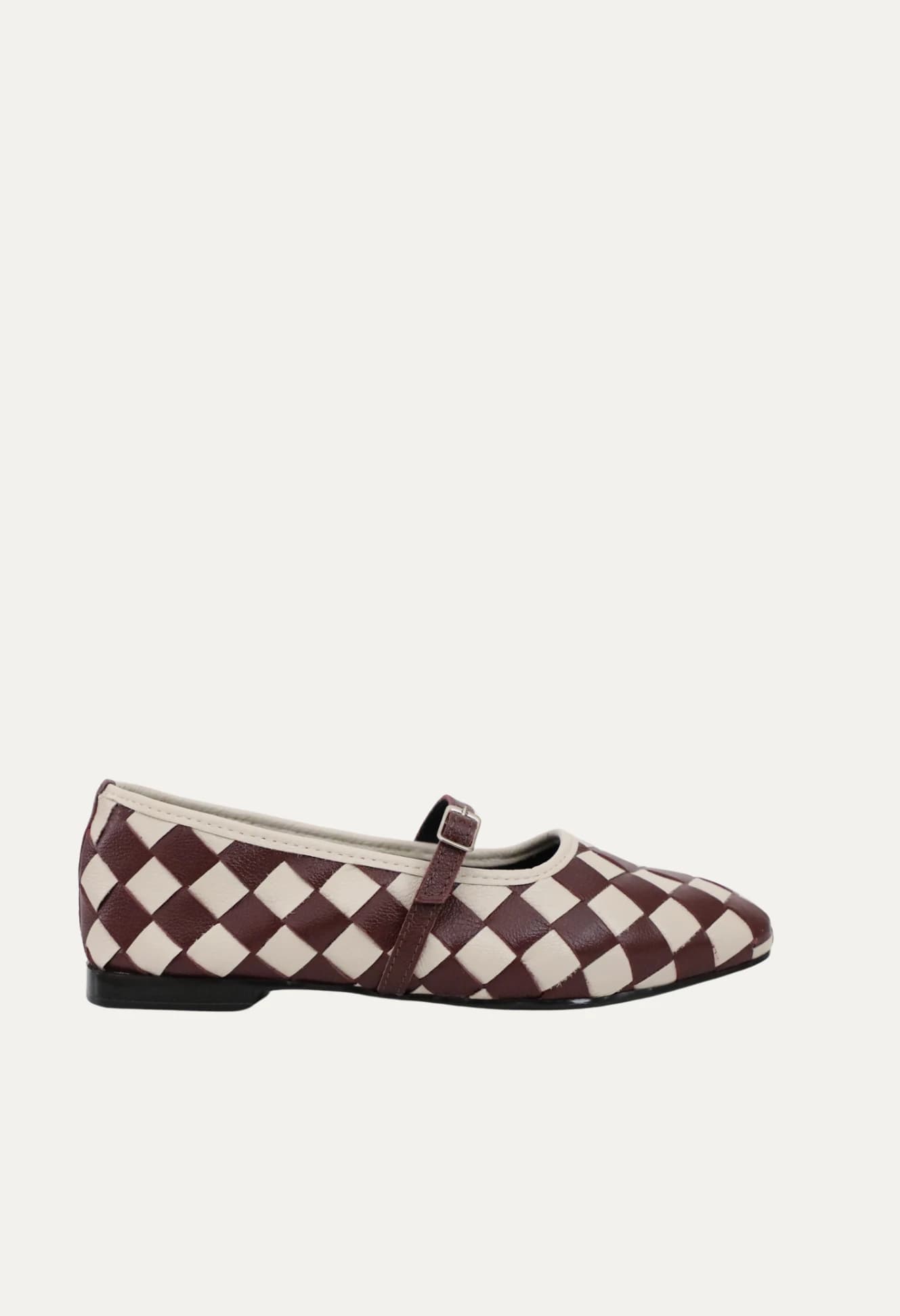 Flat Xadrez - Vinho/Off