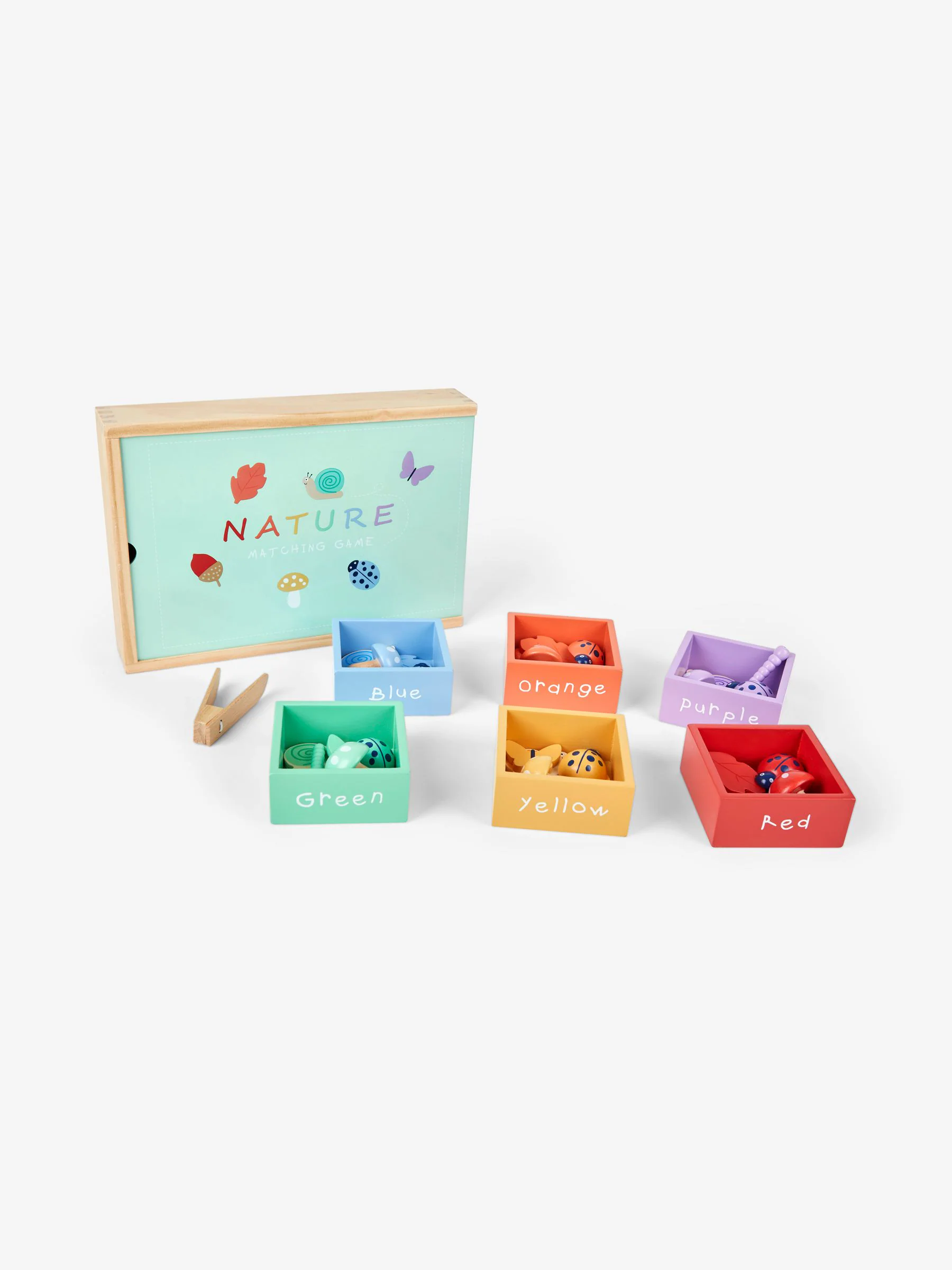 JoJo Maman Bébé Green Nature Matching Game - Size ONE