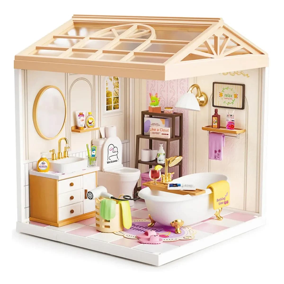 Конструктор-румбокс Mini House Інтер'єр Ванна кімната (8009)