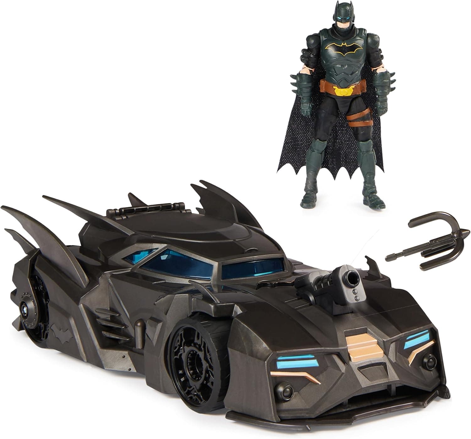 DC Comics Batman BATMOVIL Y Figura Batman 10 CM + 3 Figuras DE Papel Villanos - Superheroes Juguetes - 6067473 - Juguetes Niños 4 Años +