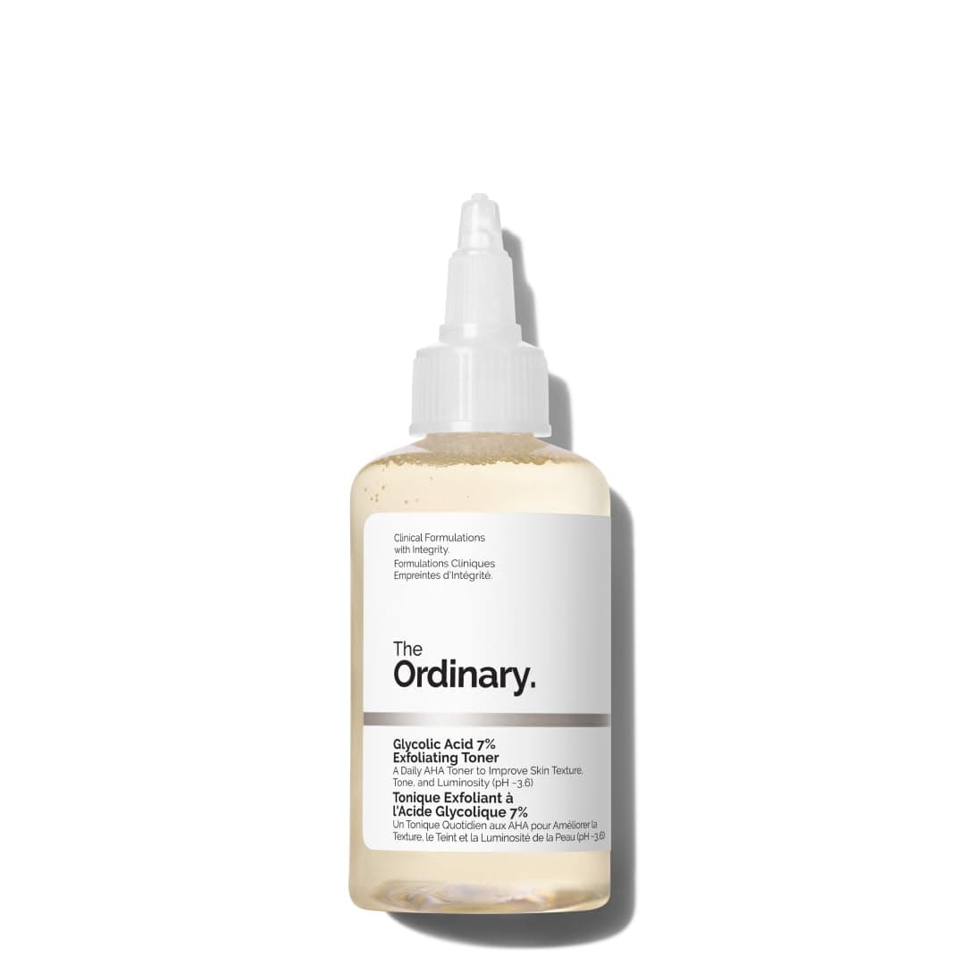 The Ordinary Glycolic Acid 7% Exfoliating Toner, Tónico Exfoliante con Ácido Glicólico, Tónico diario iluminador y suavizante para un tono de piel más uniforme, 100 ml