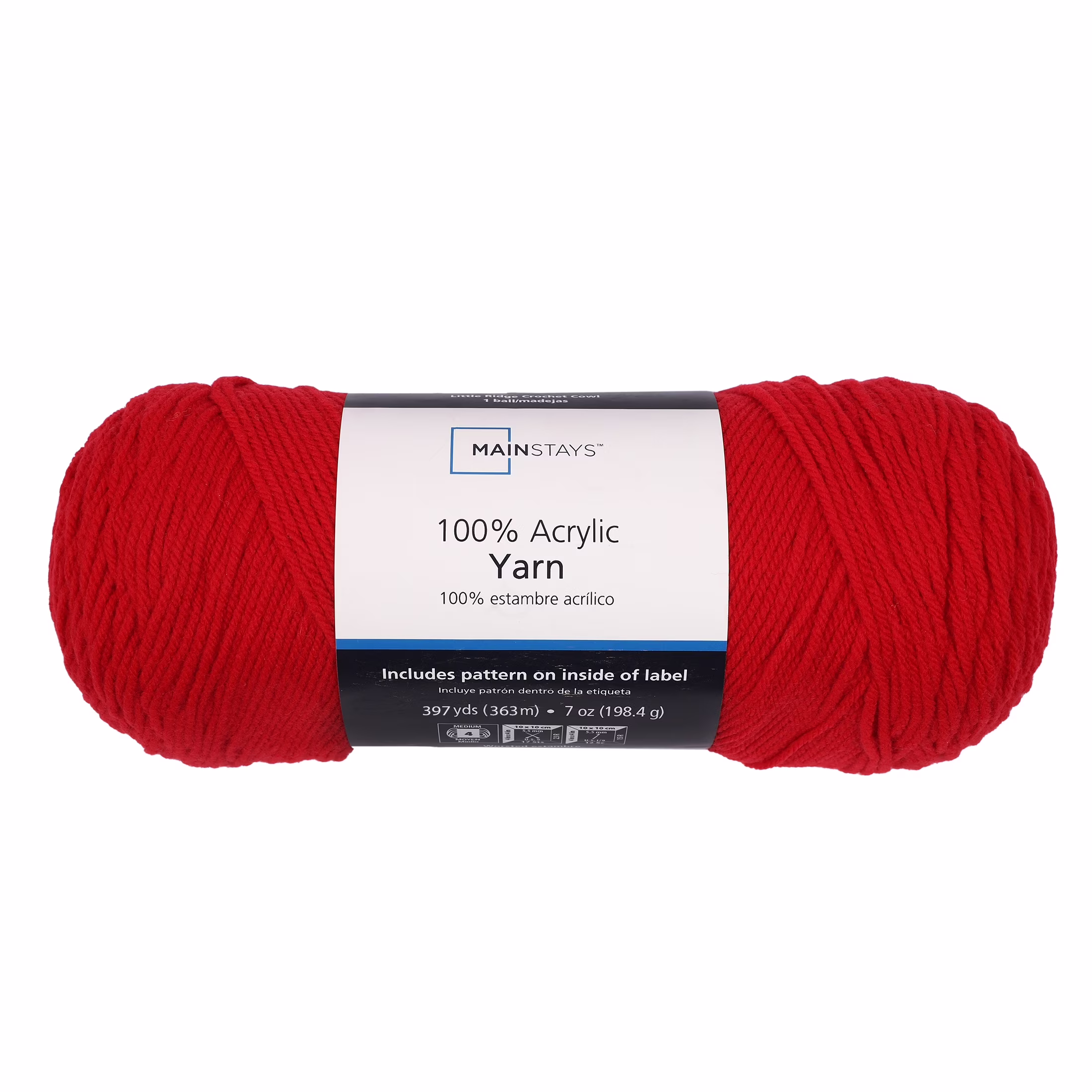 Mainstays Medium Acrylic Red Yarn, 7 oz 397 yards - Walmart.com
