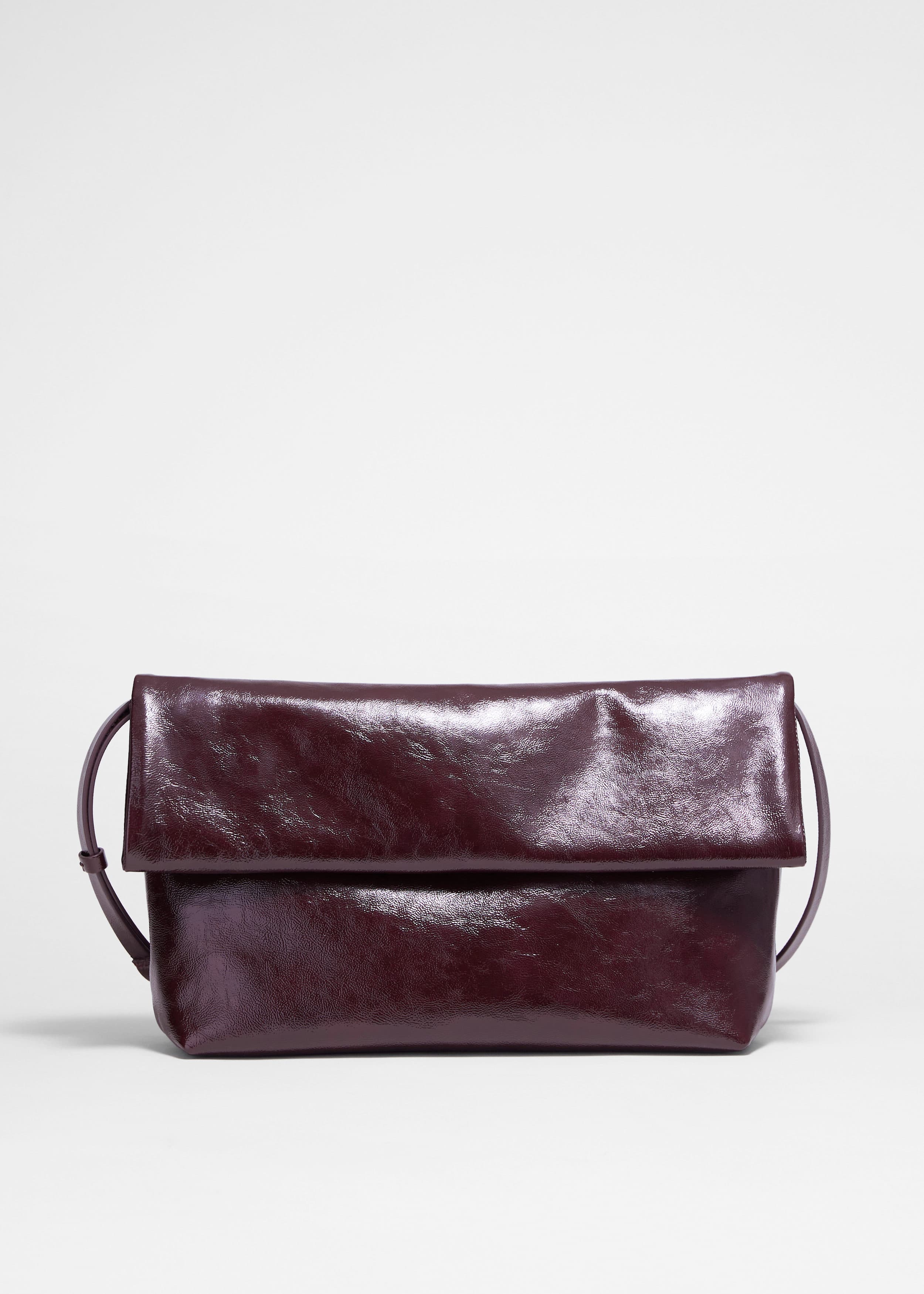Patent Leather Folded Clutch - Burgundy - & Other Stories DE