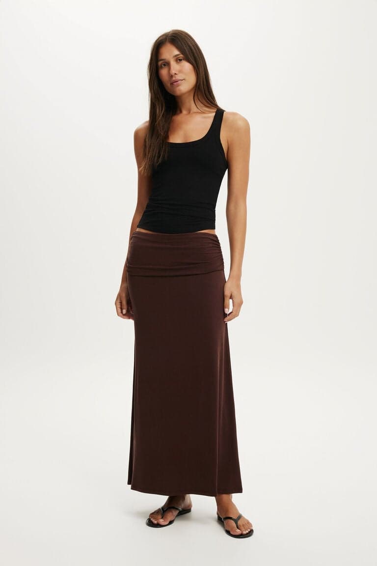 Women’s Brown Saia - Honey Maxi Skirt | Cotton On Brazilicon/flag/ukUAE Flag biggericon/flag/ukUAE Flag biggericon/flag/ukUAE Flag bigger