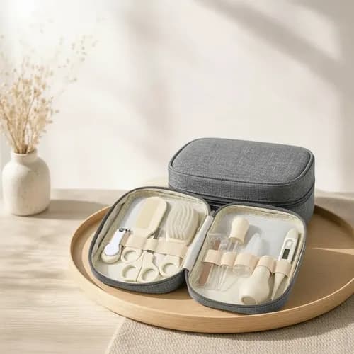 Valija Estuche Kit De Higiene Cuidado Para Bebé 9 Piezas