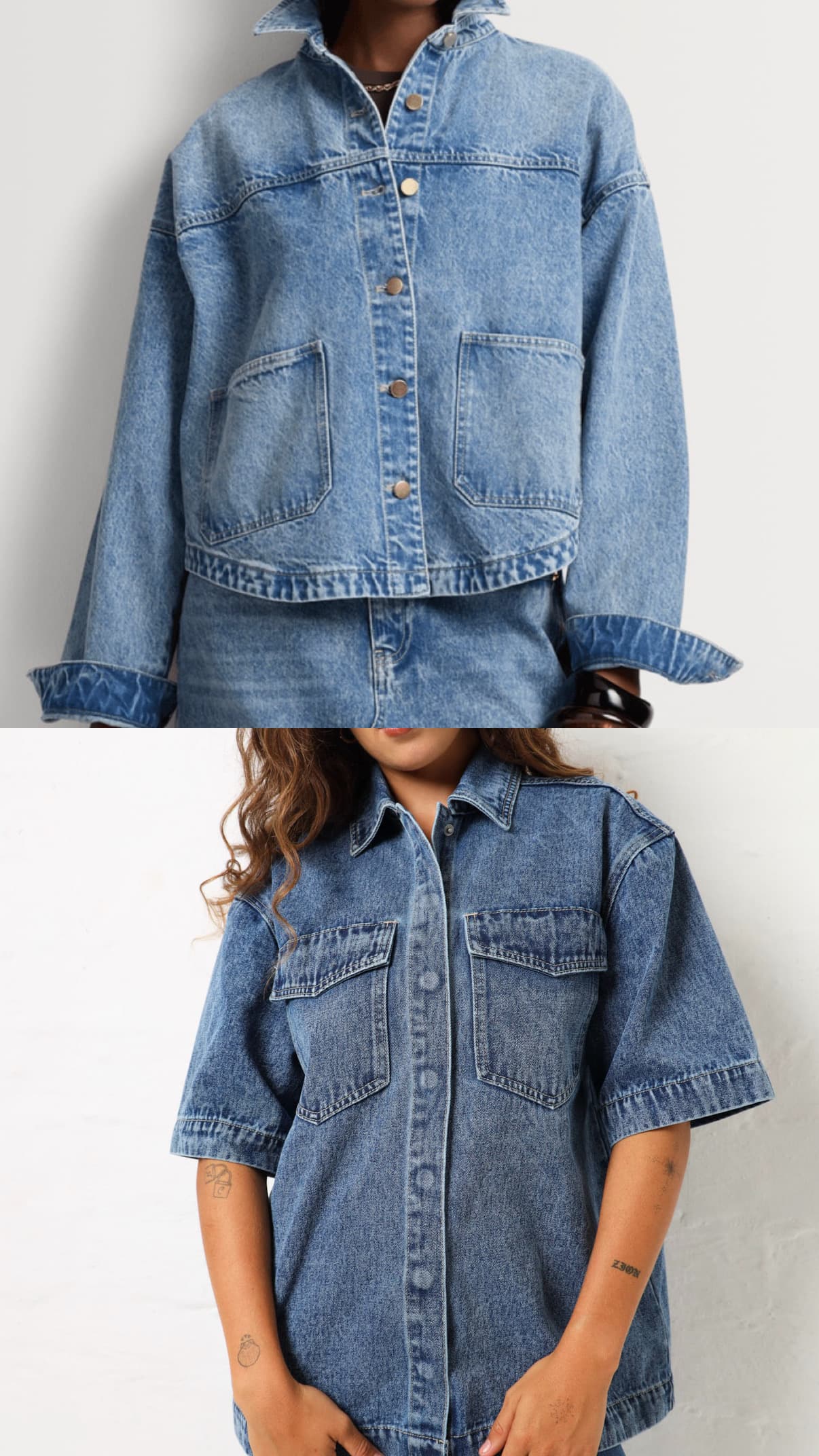 Denim shacket 
