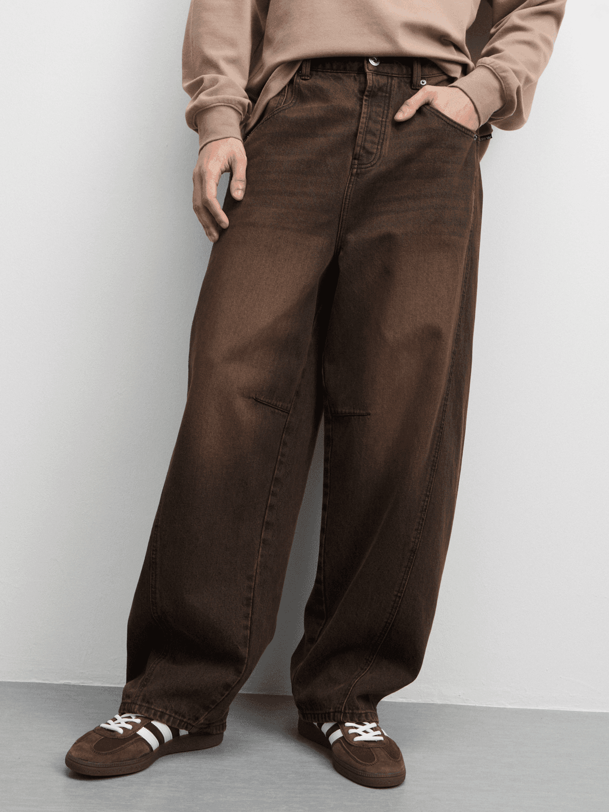 Redbat Men's Barrel Brown Tint Jeans
