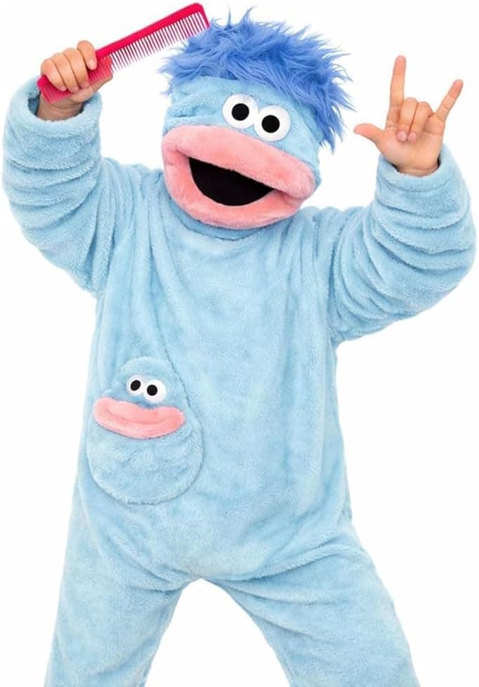 Mono De Monstruo para Unisex Adultos Cosplay Animal Onesie Pijamas con Peine Felpa Ultra Suave con Capucha Cálido Y Suave Ropa Dormir Pijama Divertido Una Pieza para Halloween Carnaval