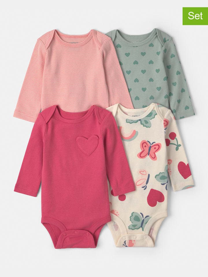 4-delige set: rompers meerkleurig