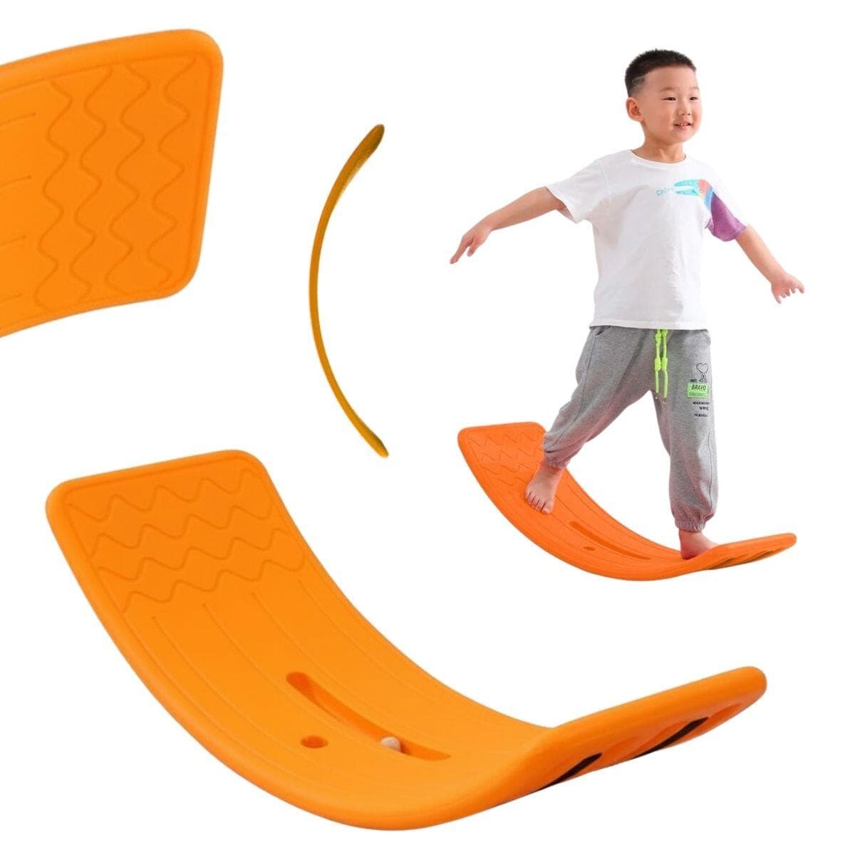 Tabla de equilibrio Wobble con pelota - naranja