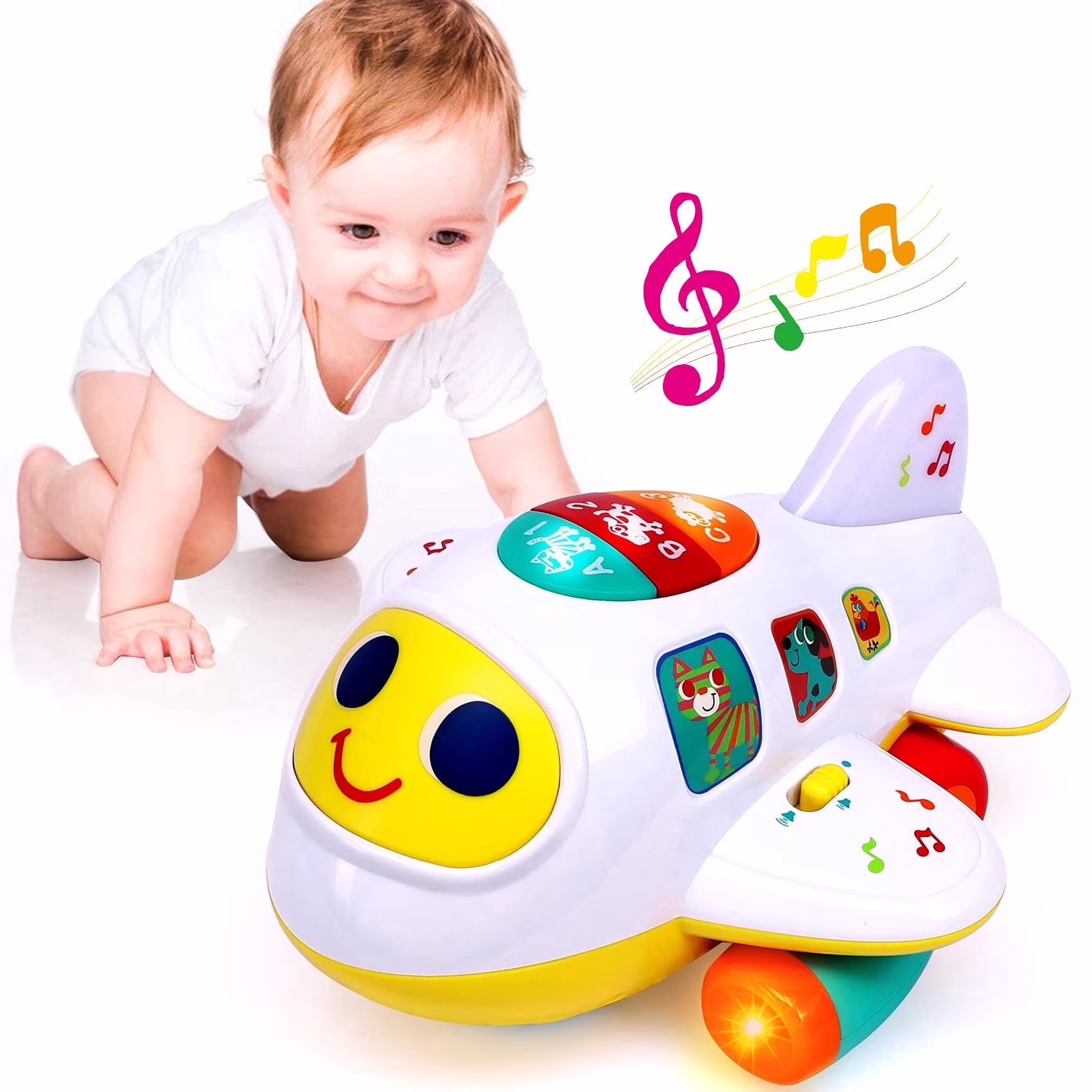 JBeeCtrl Toddler Toy for 1 Years Old Boys Girls Electronic Airplane Toys with Light & Music Toddlers Learning Toys for 1 Year Old Boys First Birhthday Gift Toys Airplane - Walmart.com