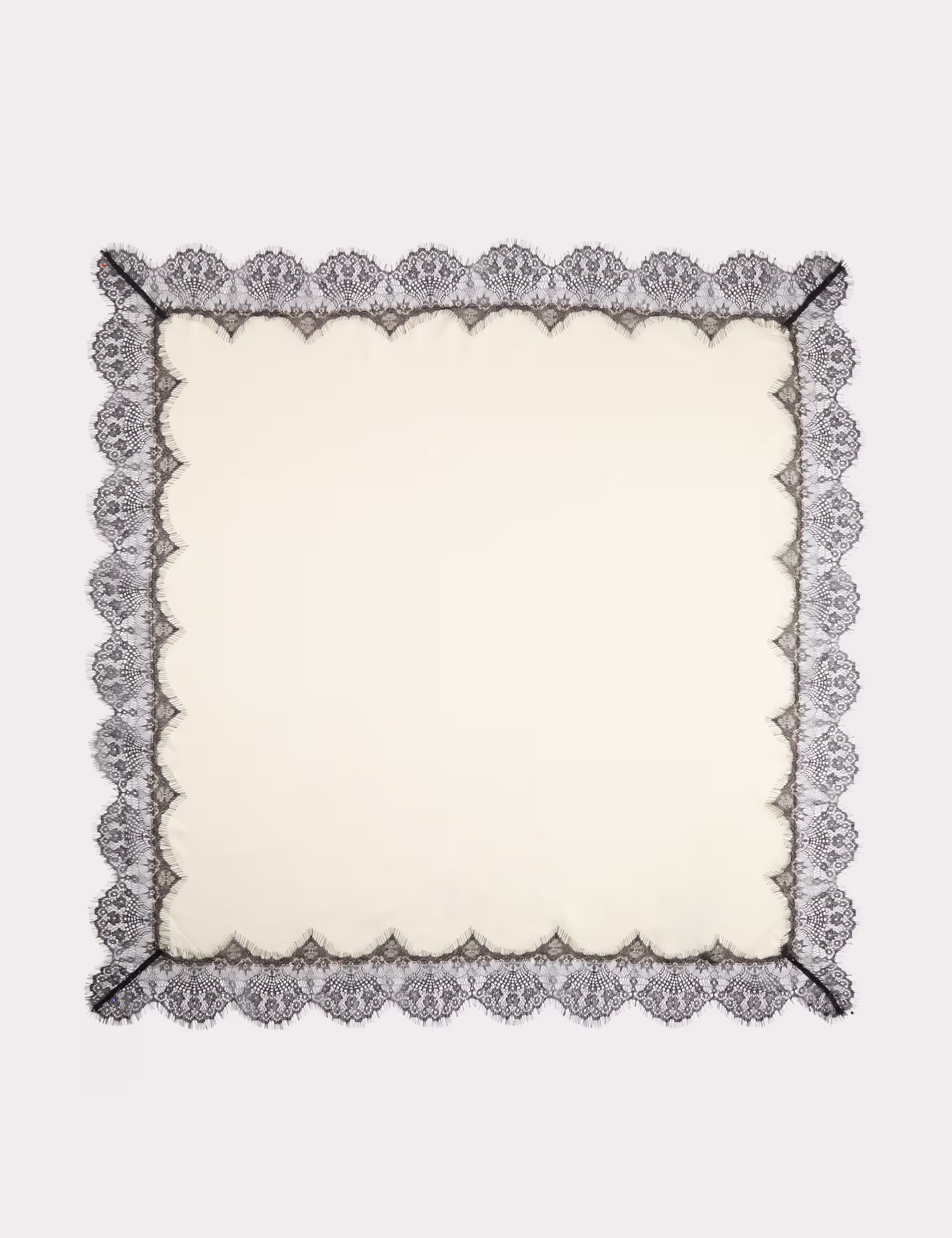 Satin Lace Detail Scarf