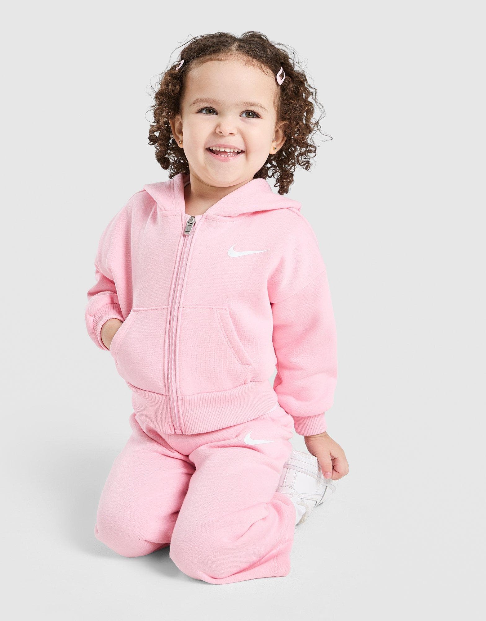 Nike Girls' Graphic Full Zip Hooded Set Infant