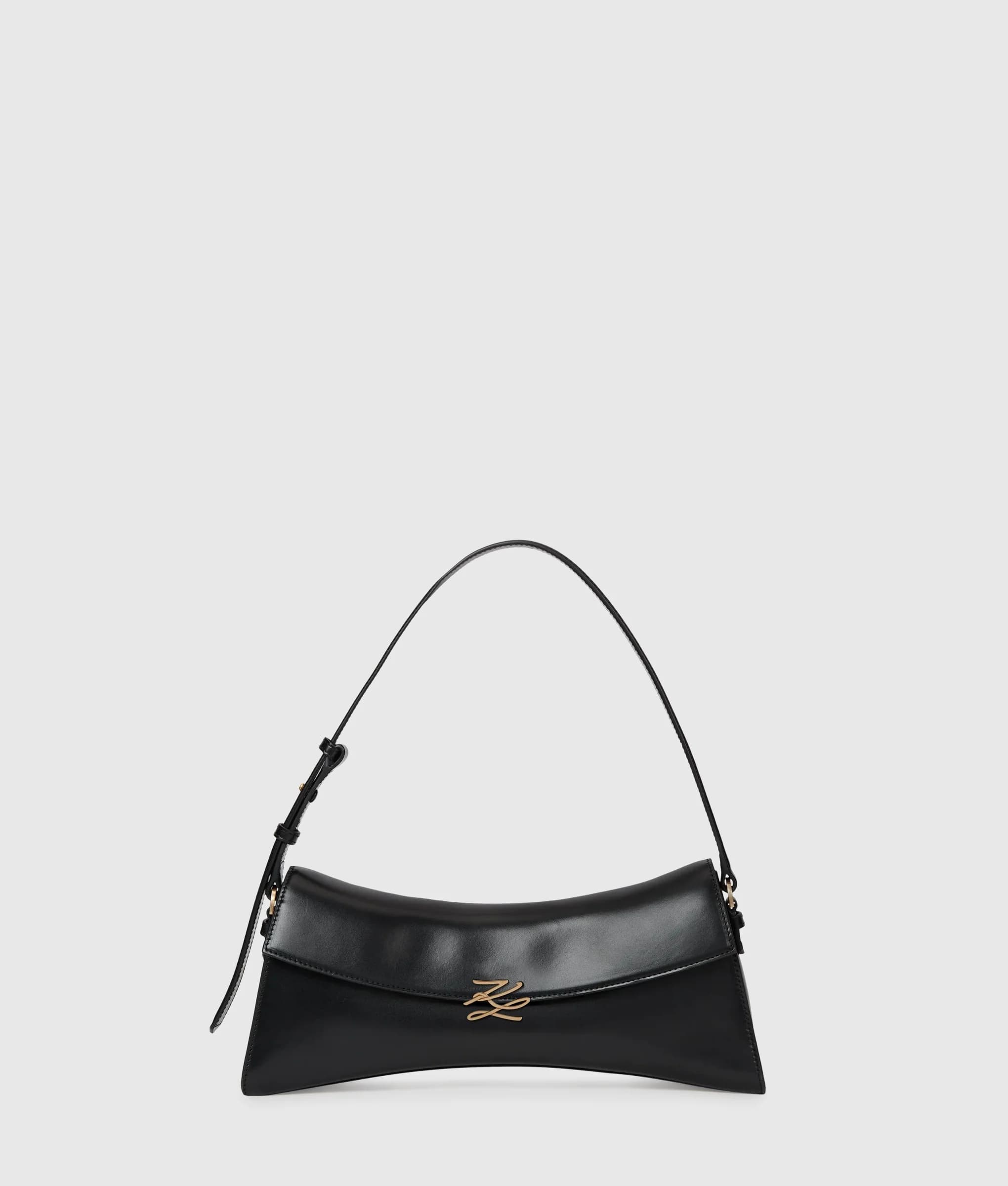 K/Autograph Twist shoulder bag | Black/Gold | Women | KARL LAGERFELD