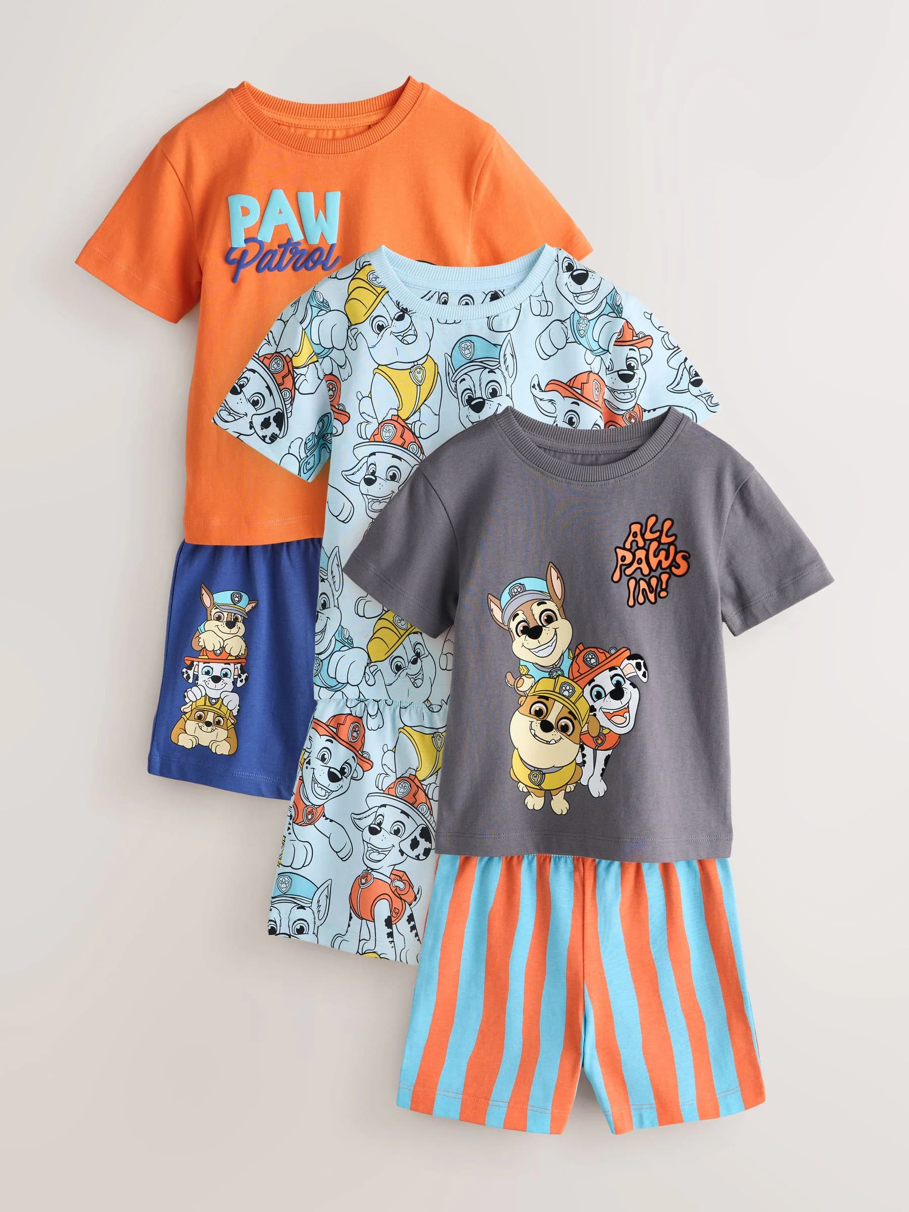 Синій/Сірий/Помаранчевий - Paw Patrol Коротка піжама 3 Pack (9міс. -8років) - Розмір 9-12 місяців (74-80см)