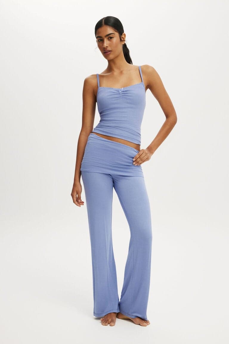 Women’s Blue Calça - Airy Soft Smooth Roll Waist Pant | Cotton On Body Brazilicon/flag/ukUAE Flag biggericon/flag/ukUAE Flag biggericon/flag/ukUAE Flag bigger