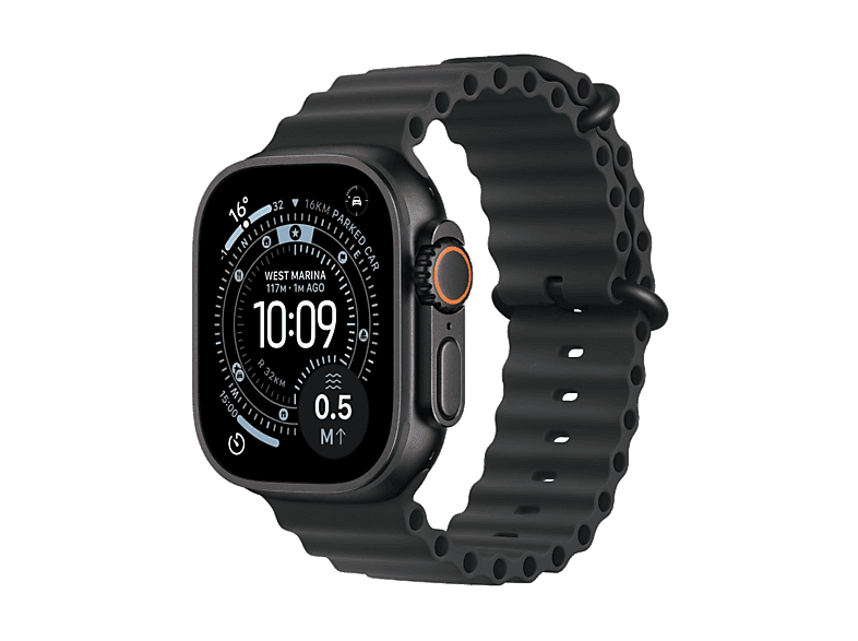 Smartwatch APPLE Watch Ultra 3 GPS + Cellular, koperta 49mm z tytanu w kolorze czarnym, pasek Ocean w kolorze czarnym MF0J4QP/A | sprawdź cenę i opinie w MediaMarkt