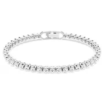 Imber Emily Tennis bracelet, Round cut, White, Rhodium plated
