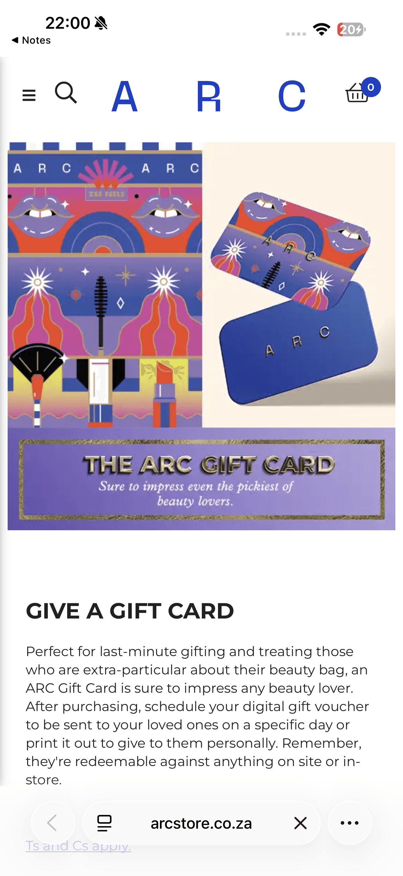 Arc Gift card 