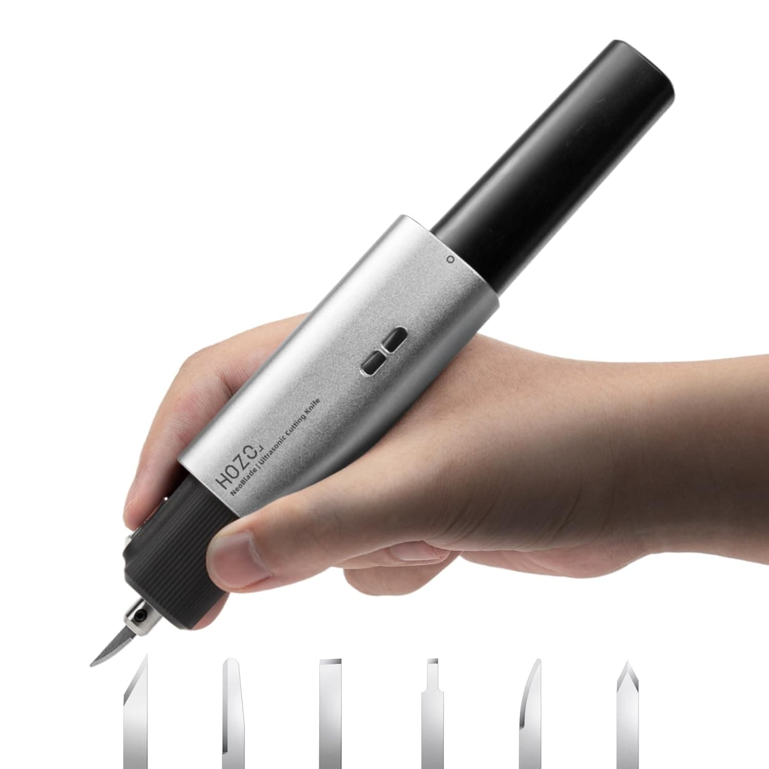 HOZO NeoBlade Wireless Ultrasonic Cutter – 40kHz Vibration & 40W Auto Power, Austauschbarer Akku, Turbo-Kühlung, 2 Schneidemodi – Für 3D-Druck, Holzarbeiten, Prototyping & Modellbau