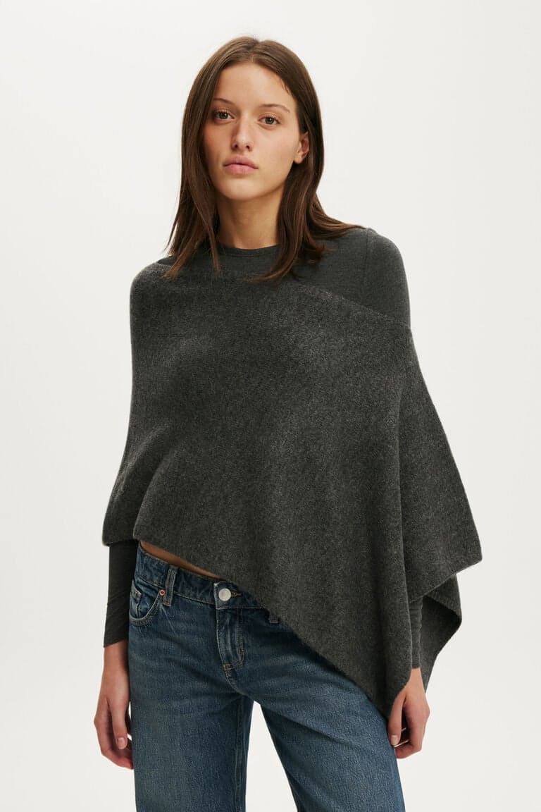 Women’s Grey Jaqueta - Softest Luxe Poncho | Cotton On Brazilicon/flag/ukUAE Flag biggericon/flag/ukUAE Flag biggericon/flag/ukUAE Flag bigger