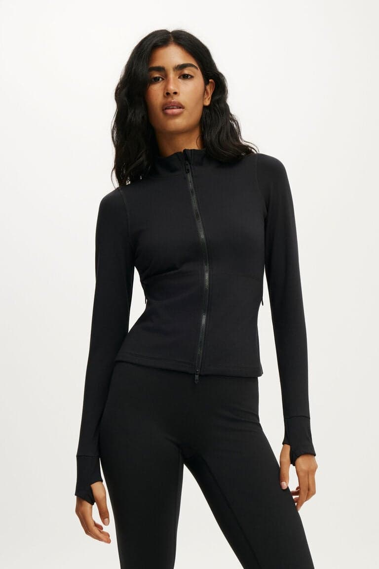 Women’s Black Jaqueta - Ultra Soft Zip Through Jacket | Cotton On Body Brazilicon/flag/ukUAE Flag biggericon/flag/ukUAE Flag bigger