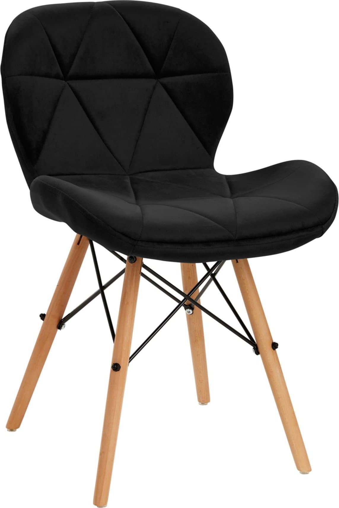 Стул для столовой ActivEshop 4Rico QS-186, черный цв./коричневатый цв., 38 см x 38 см