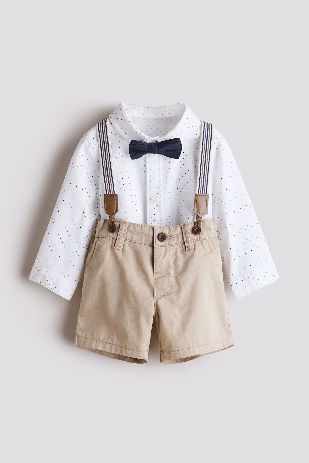 Beige/dotted 3-Piece Dressy Set for kids | H&M US
