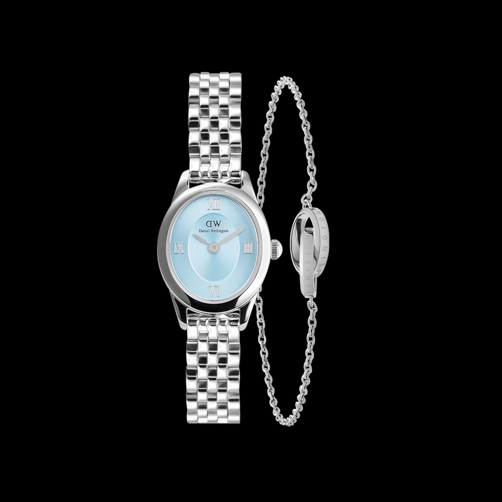 Ophelia Mini Ice Blue & Elan Unity Bracelet Silver