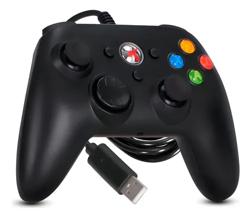 Controle Xbox 360 com Fio Knup Preto para PC e Notebook USB