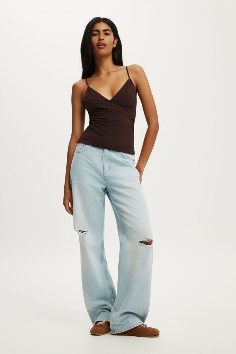 Women’s Brown Regata - Fern Wrap Cami | Cotton On Brazilicon/flag/ukUAE Flag biggericon/flag/ukUAE Flag biggericon/flag/ukUAE Flag bigger