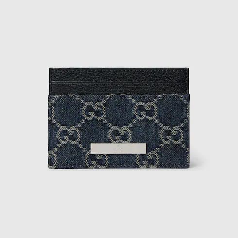 Card case with Gucci plaque