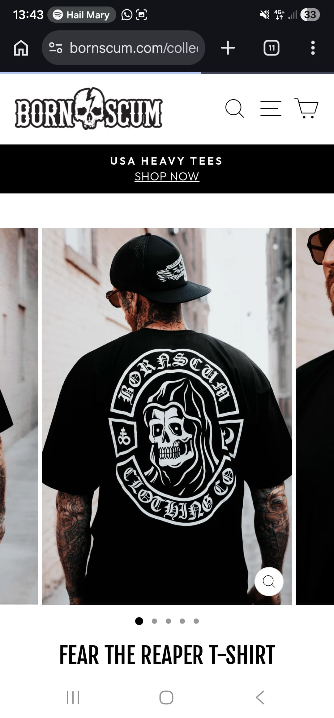 FEAR THE REAPER T-SHIRT