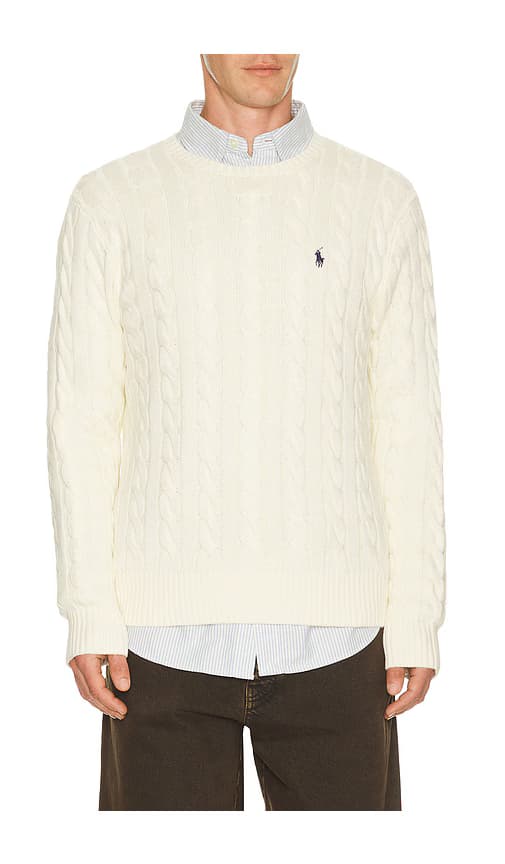 Cable Knit Crewneck Sweater