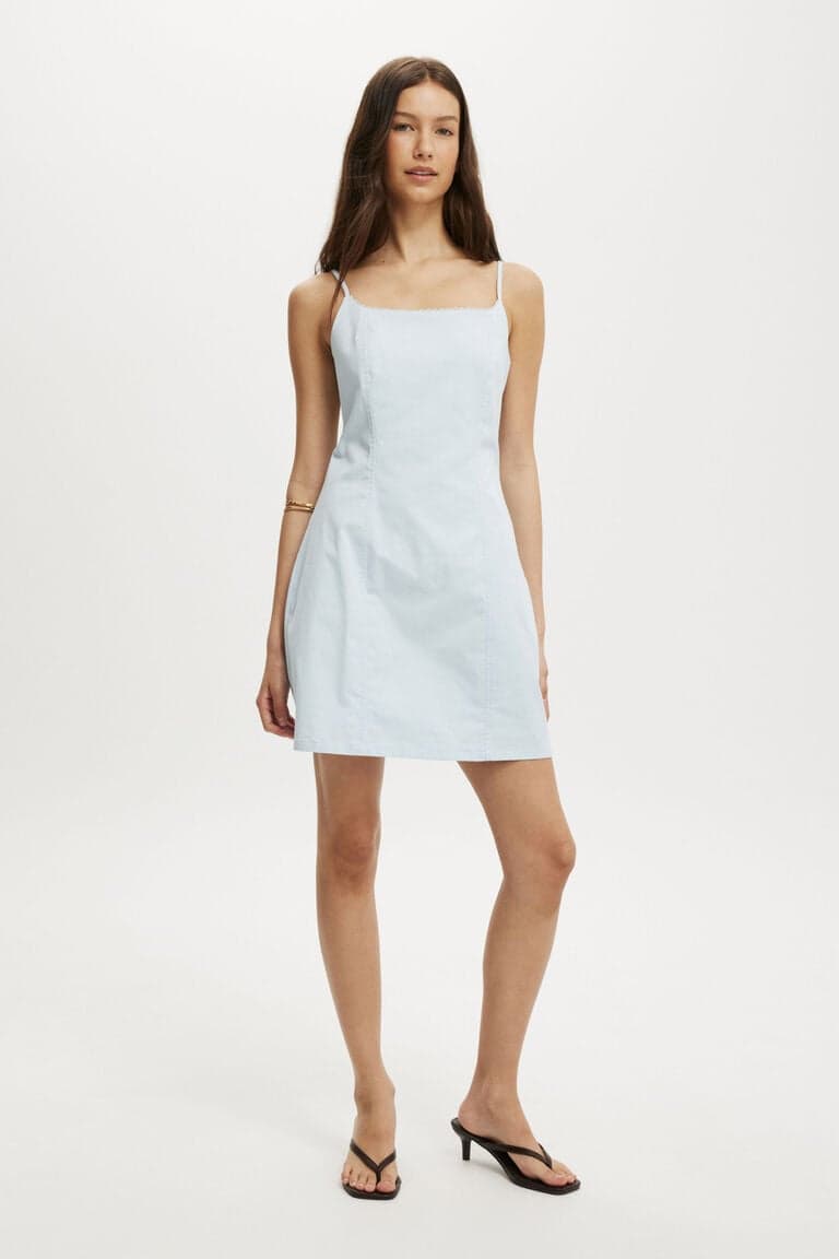 Women’s Blue Vestido - Seam Detailed Mini Dress | Cotton On Brazilicon/flag/ukUAE Flag biggericon/flag/ukUAE Flag bigger