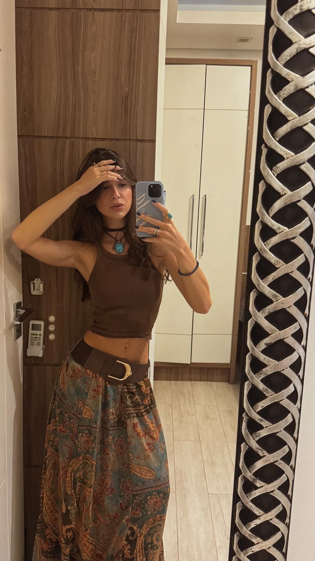 Pollera larga hippie 