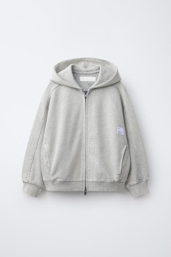 FADE OUT LABEL ZIP-UP SWEATSHIRT