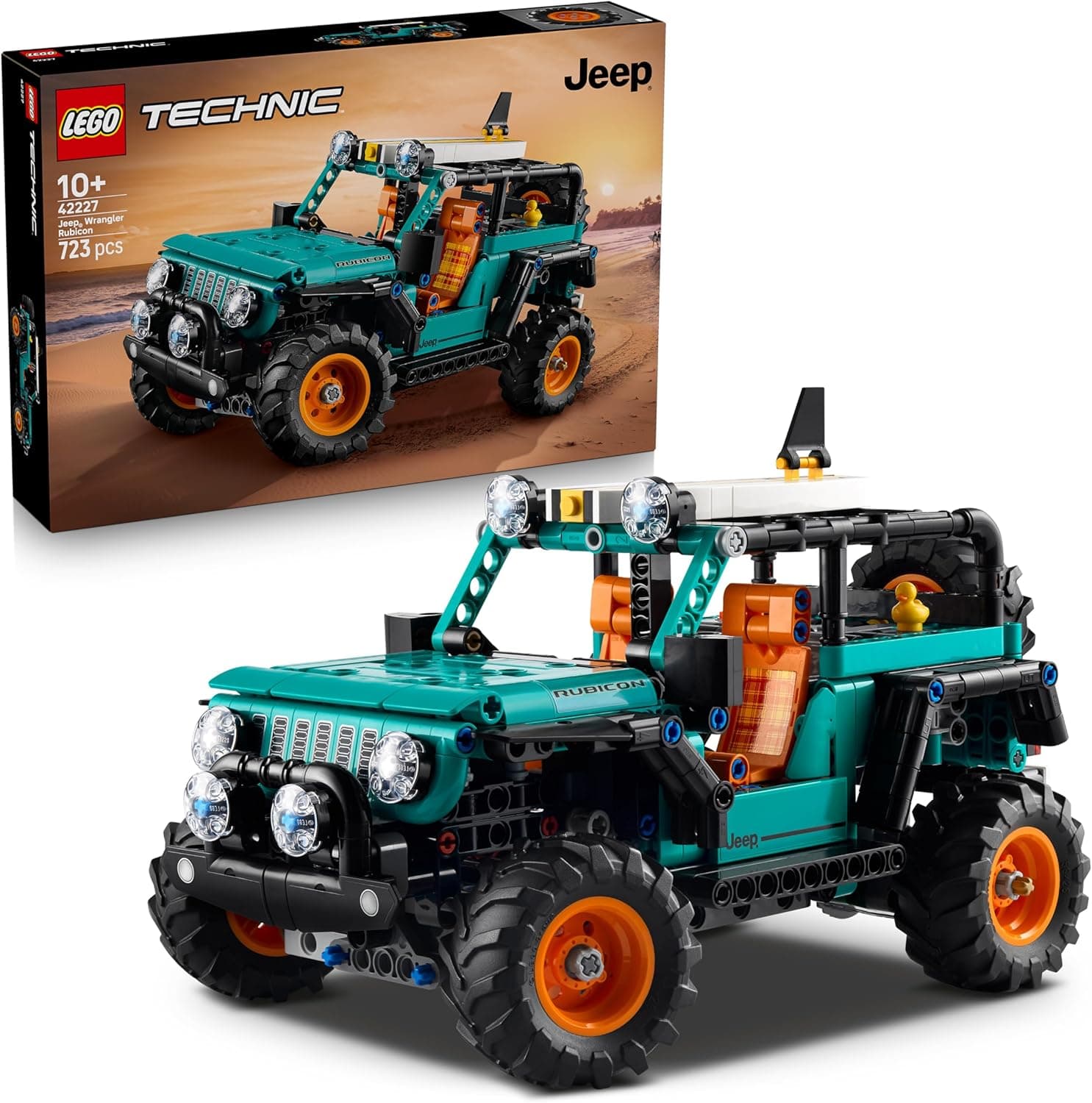 LEGO Technic SUV Jeep Wrangler Rubicon - Maqueta de Coche Todoterreno de Juguete con Motor V6, Dirección y Suspensión - Accesorio de Patito de Goma - Regalo de Cumpleaños para Niños de 10+ Años 42227