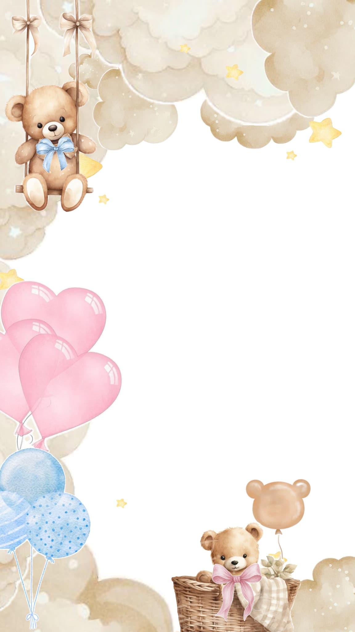 Invitación de baby shower con código QR